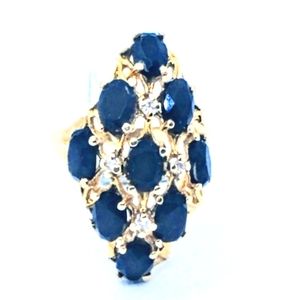 VNTG NATURAL SAPPHIRE RING